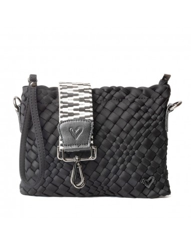 Charlotte Woven Crossbody - Black Onyx destockage