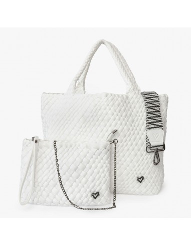 London Large Woven Tote - Polar White livraison et retour toujours gratuits