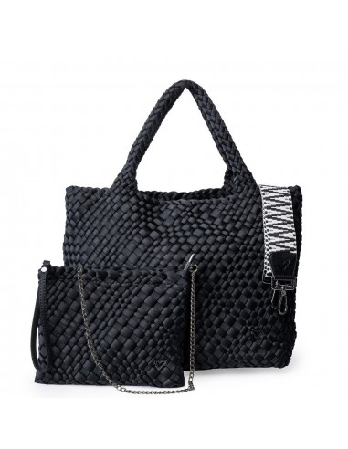 London Large Woven Tote - Black Onyx de pas cher