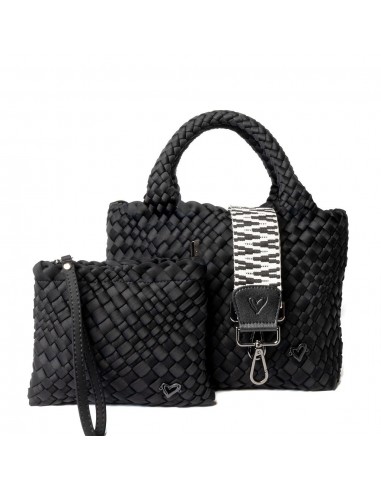 Brandon Small Woven Tote - Black Onyx de France