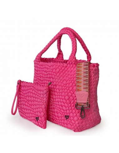 London Large Woven Tote - Magenta outlet