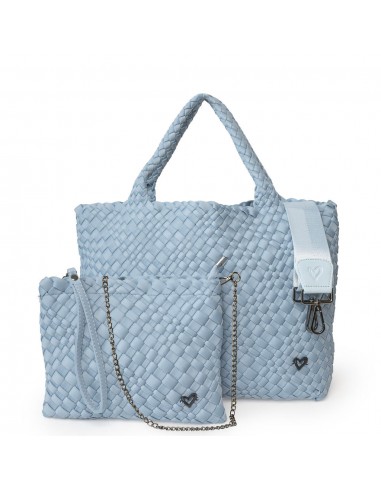 London Large Woven Tote - Sky Blue ouvre sa boutique