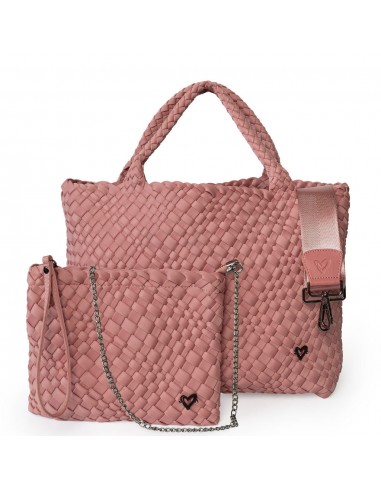 London Large Woven Tote - Rose une grave pollution 