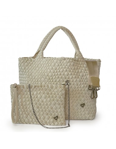 London Large Woven Tote - Khaki Venez acheter