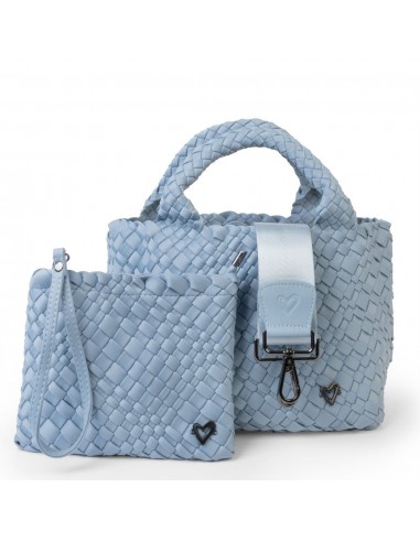 Brandon Small Woven Tote - Sky Blue ou a consommer sur place