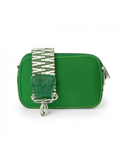 Kelly Green Dual Zipper Belt/Crossbody Bag brillant des détails fins