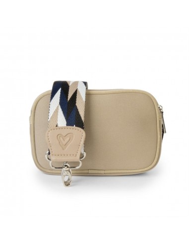 Tan Dual Zipper Belt/Crossbody Bag paiement sécurisé