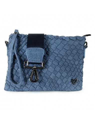 Charlotte Woven Crossbody - Denim Jeans paiement sécurisé