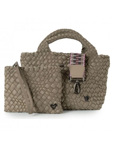 Brandon Small Woven Tote - Buff pas cheres