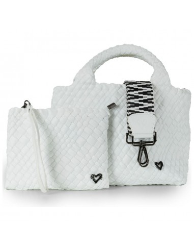 Brandon Small Woven Tote - White Comparez et commandez 