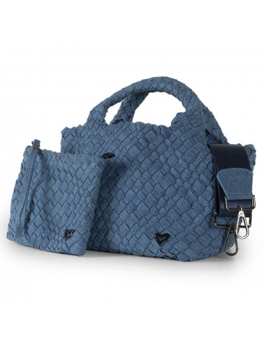 Brandon Small Woven Tote - Denim Jeans basket pas cher