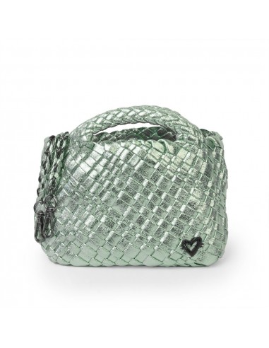 Tiny Mini Woven Tote - Metallic Mint livraison gratuite