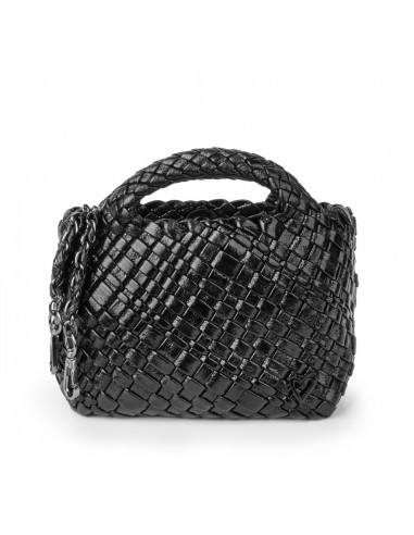 Tiny Mini Woven Tote - Metallic Black en linge