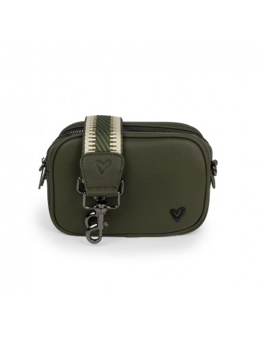 NEW: Durham Vegan Leather Crossbody - Olive pas cher 