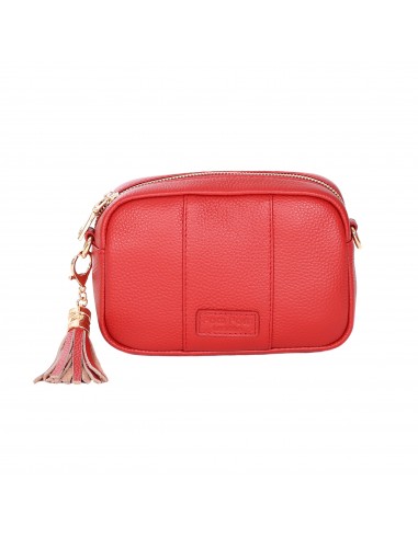 Pom Pom London City MINI Bag Chilli Red brillant des détails fins