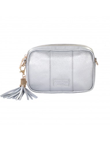 Pom Pom London City MINI Bag Metallic Silver outlet