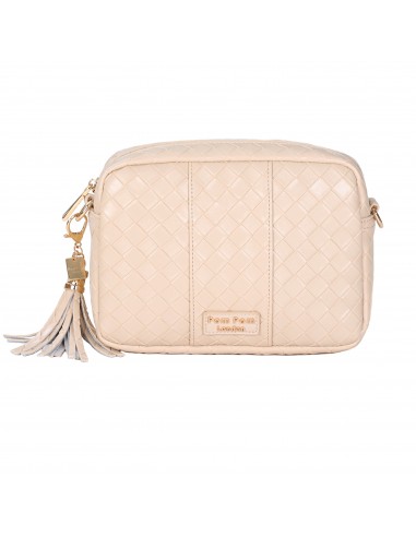 Pom Pom London City Lattice Bag Soft Beige hantent personnes