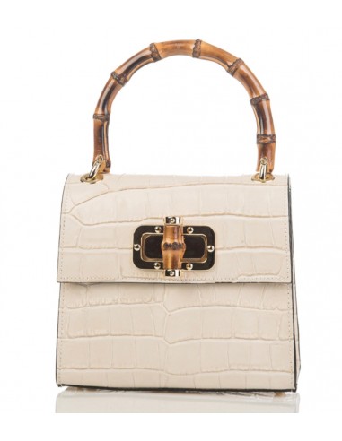 Venezia Bag Ivory Leather Bamboo Vous souhaitez 