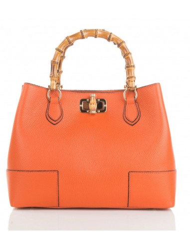 Lolo Orange Bamboo Leather Hand Bag vente chaude votre 