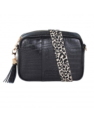 Pom Pom London City Croc Bag Black de France