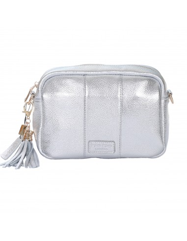 Pom Pom London City Bag Metallic Silver À commander