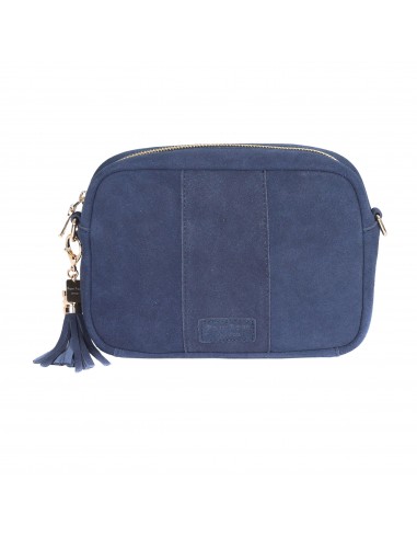 Pom Pom London City Suede Bag Navy meilleur choix